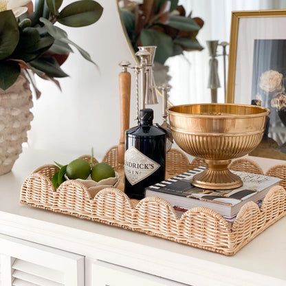 Decorative Woven Serving Tray Acalora