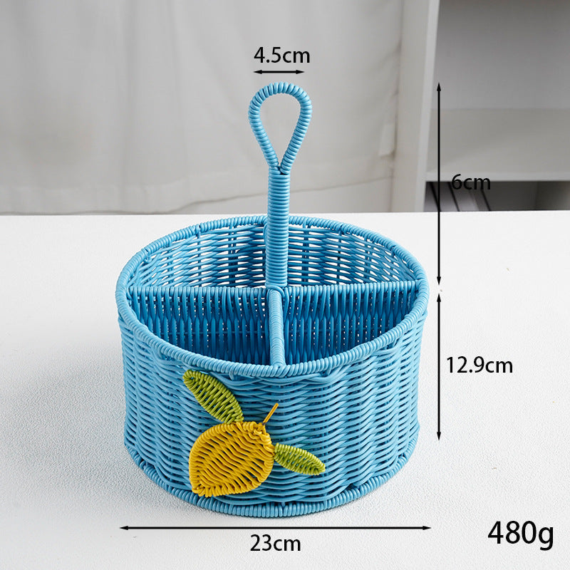Handcrafted Woven Storage Basket with Handle Acalora