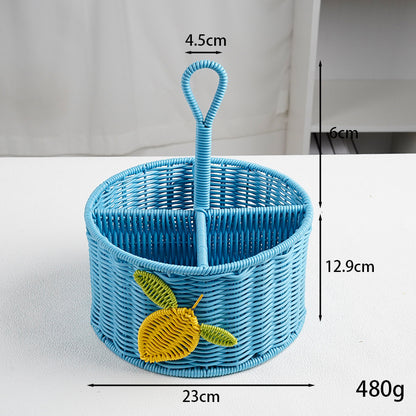Handcrafted Woven Storage Basket with Handle Acalora
