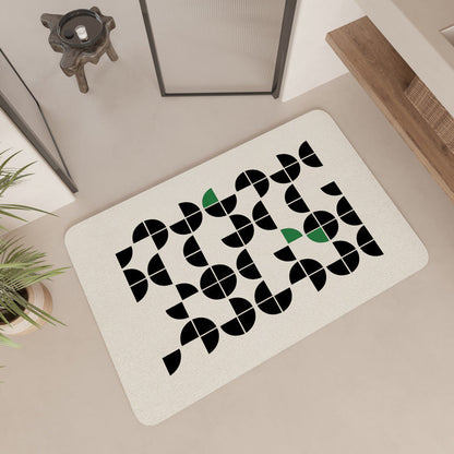 Modern Geometric Patterned Bath Mat