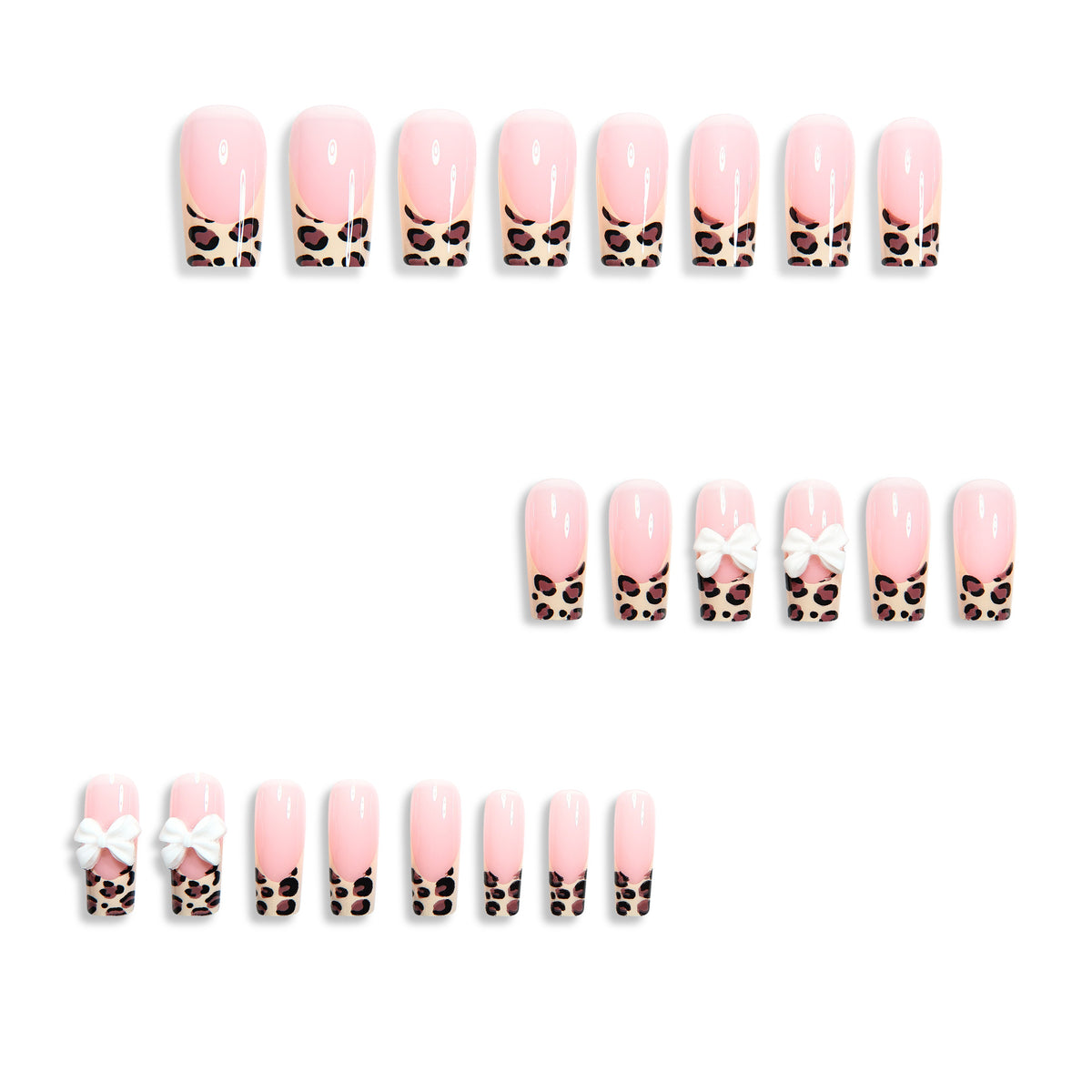 Artistic Leopard Print Press-On Nail Design Acalora
