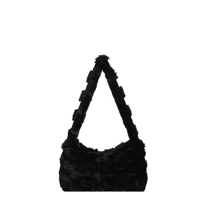 Cozy Textured Plush Handbag Acalora
