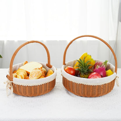 Decorative Round Woven Basket Acalora