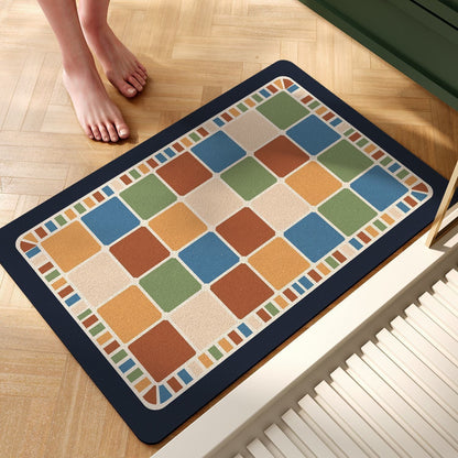 Mosaic Pattern Bath Mat