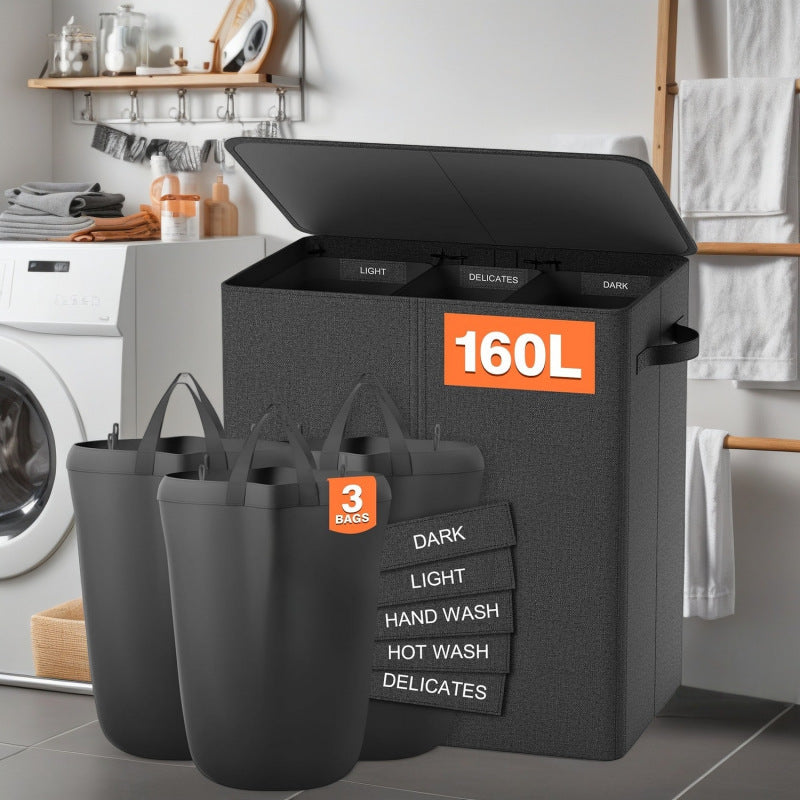 Practical laundry separation system with lid Acalora