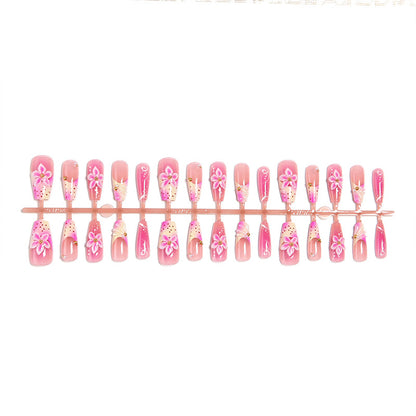 Nail art set with elegant floral motifs Acalora