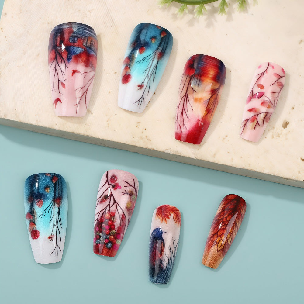 Creative artificial nails with floral and artistic patterns Acalora