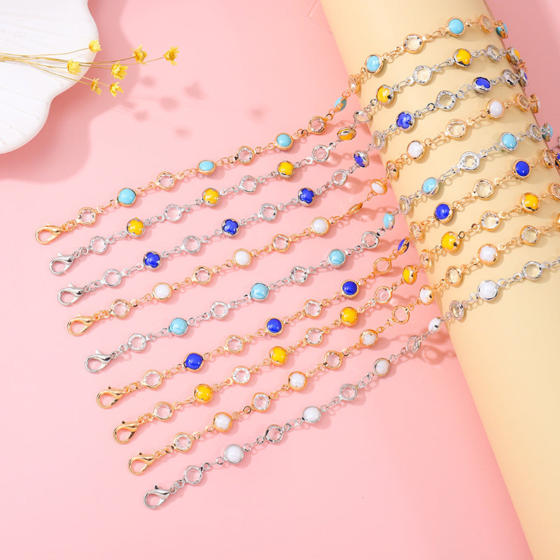 Decorative Gemstone Anklet Acalora