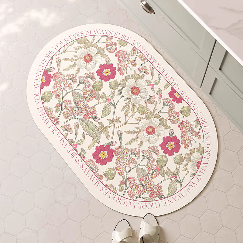 Decorative Floral Bath Mat