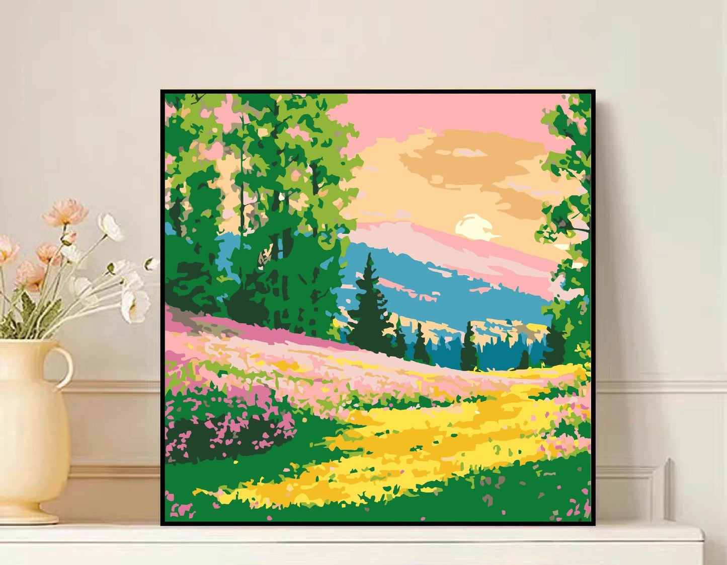 Scenic Mountain Landscape Canvas Art