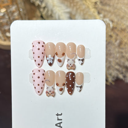 Whimsical Themed Press-On Nail Art Set Acalora