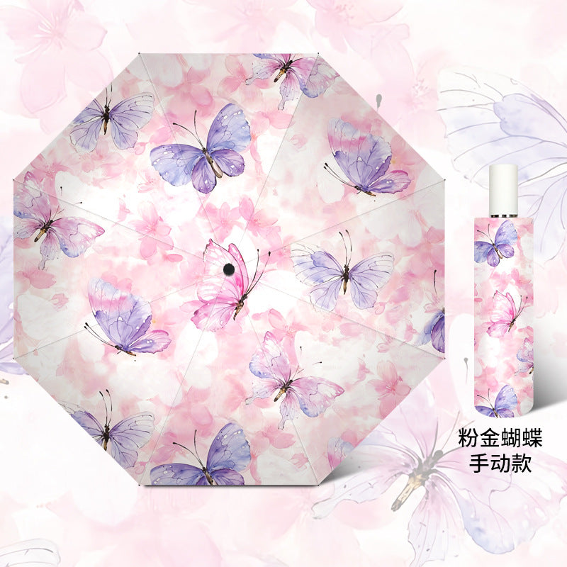 Ladies' Automatic Umbrella with Butterfly Design Karnz