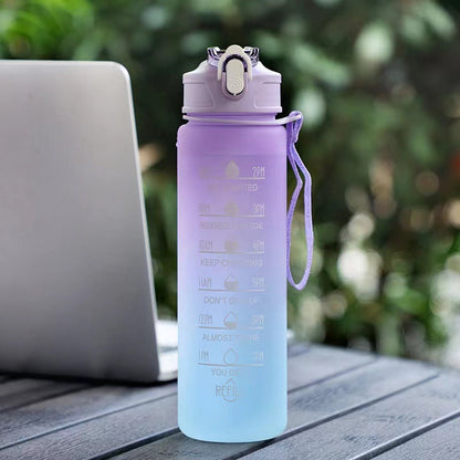 Women's Motivational Water Bottle with Time Markers Kalsten