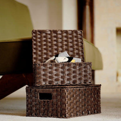 Handwoven Storage Baskets Set Acalora