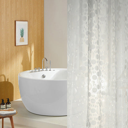 Modern Transparent Polka Dot Shower Curtain