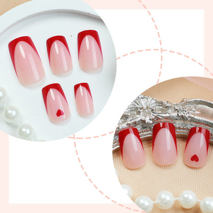 Elegant Heart Design Press-On Nails Acalora