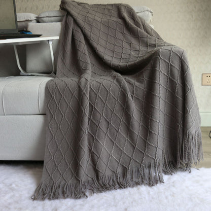 Luxurious Textured Knit Throw Blanket