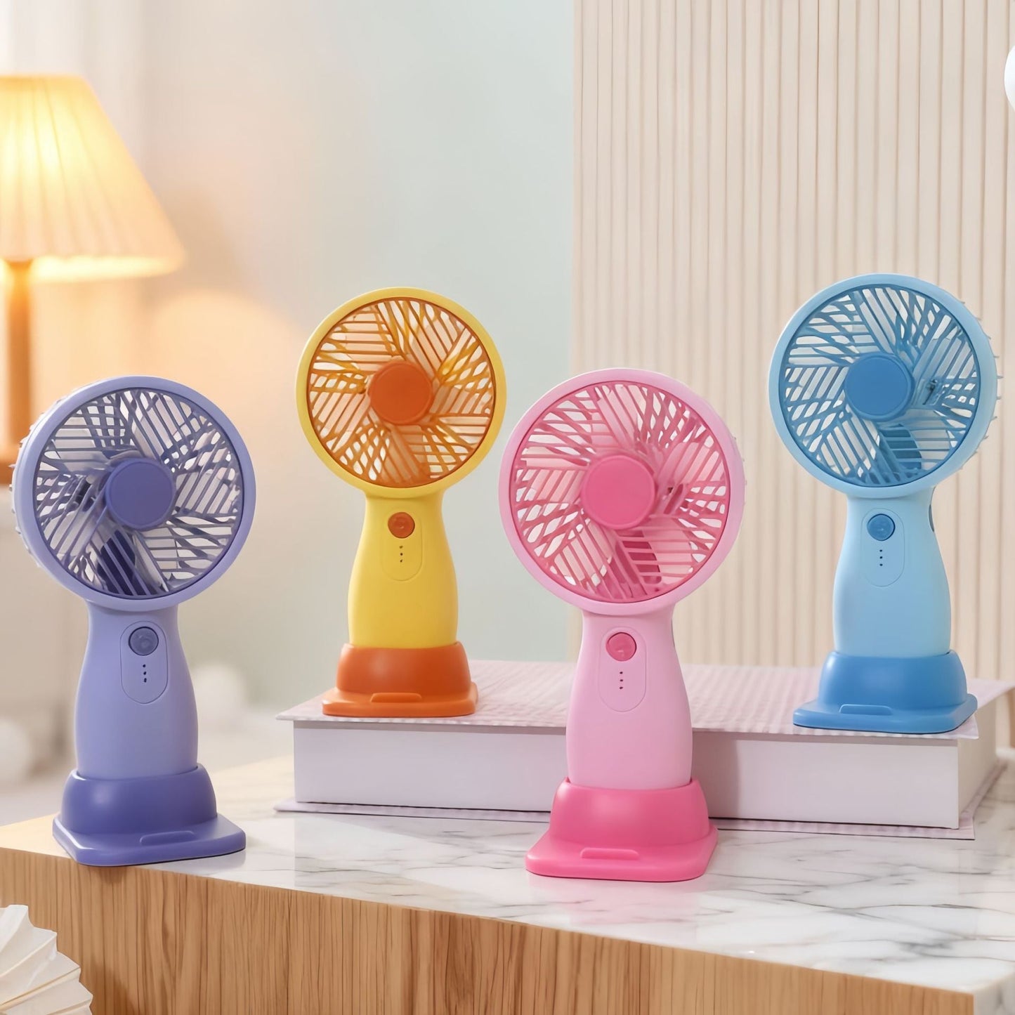 Women's Portable Table Fan with flexible tilt mechanism and powerful battery technology Brehn