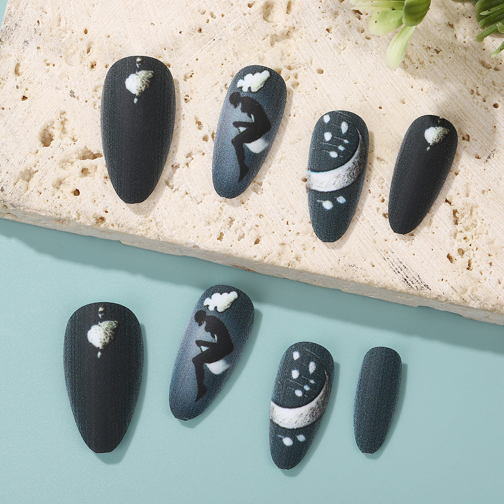 Artificial nails in moon and star design Acalora