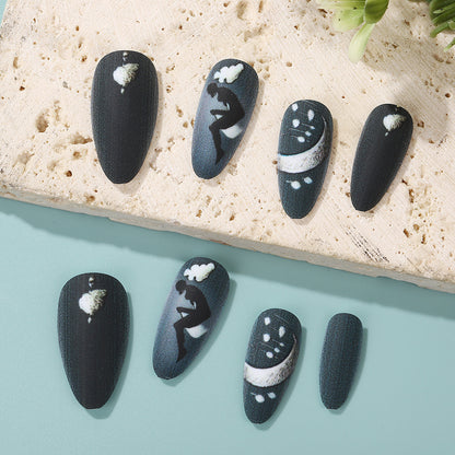 Artificial nails in moon and star design Acalora