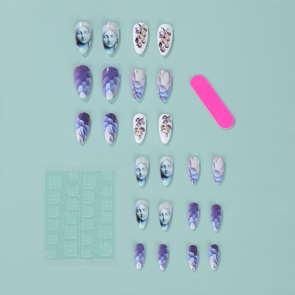 Artificial nails with botanical and artistic designs Acalora
