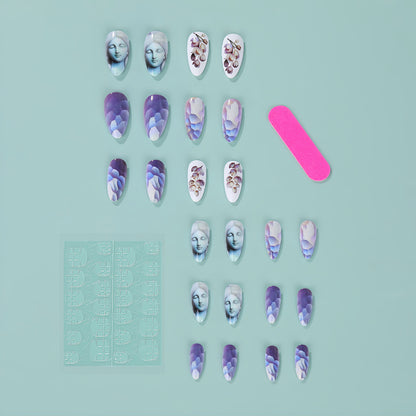 Artificial nails with botanical and artistic designs Acalora