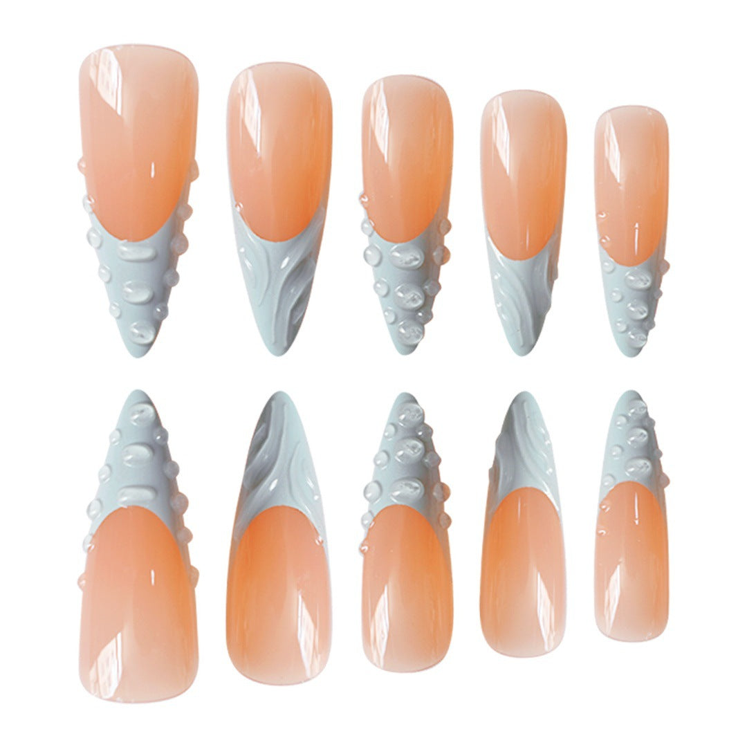 Artistic Textured Press-On Nail Art Acalora