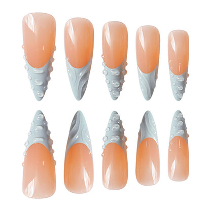 Artistic Textured Press-On Nail Art Acalora