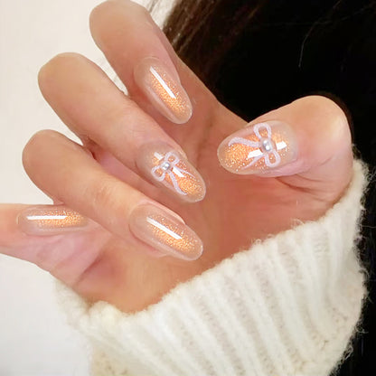 Glamorous artificial nail tips with glitter accents Acalora