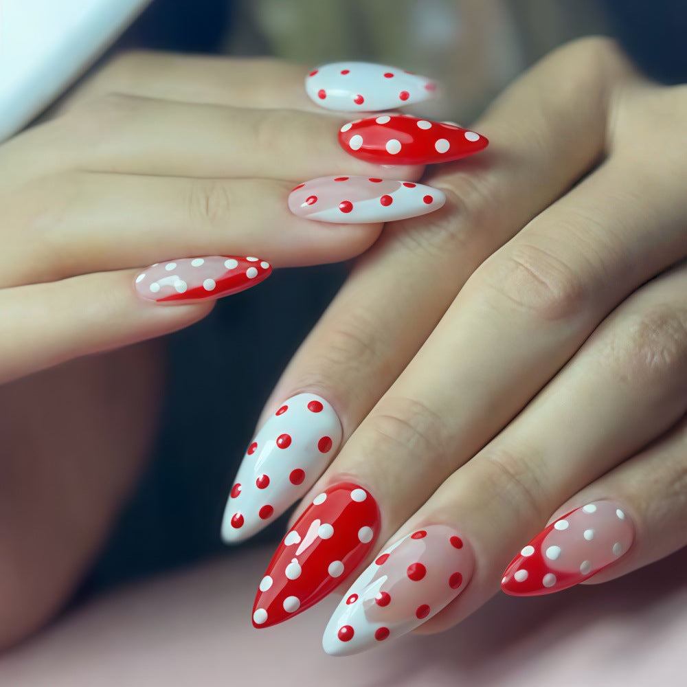Artificial nails with dots Acalora