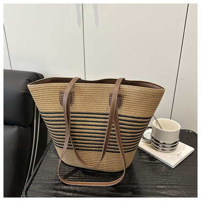 Stylish Straw Beach Tote Bag Acalora