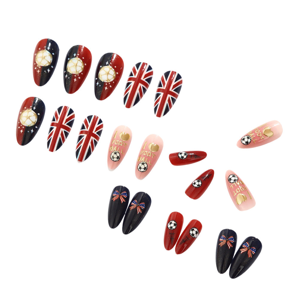 Sporty artificial nails in football design Acalora
