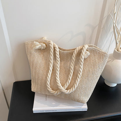 Chic Handwoven Beach Tote Bag Acalora