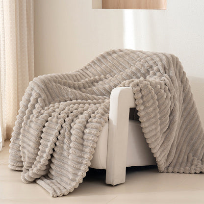 Textured Plush Throw Blanket