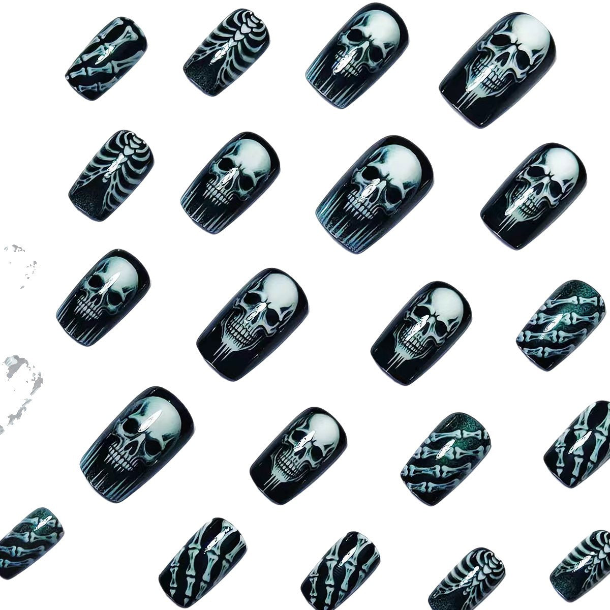 Gothic Skull and Bone Nail Art Set Acalora
