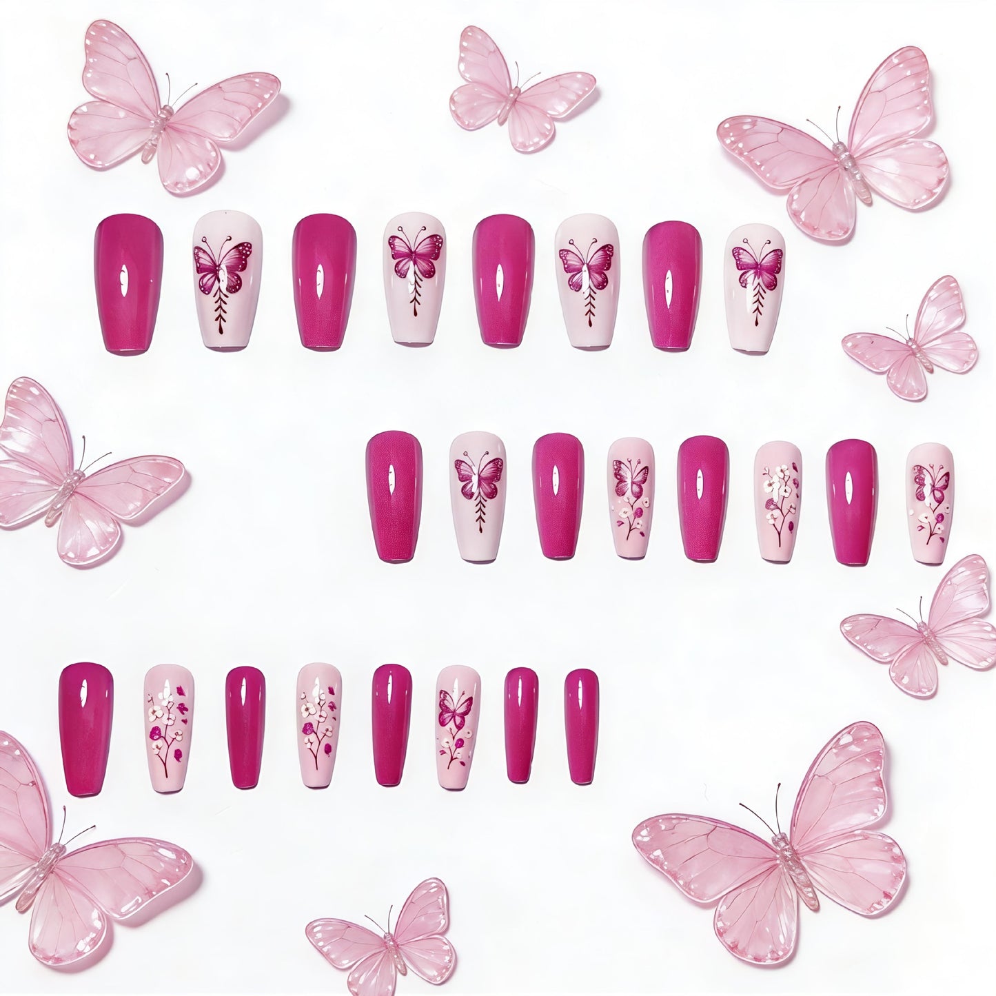 Floral Butterfly Nail Art Set Acalora