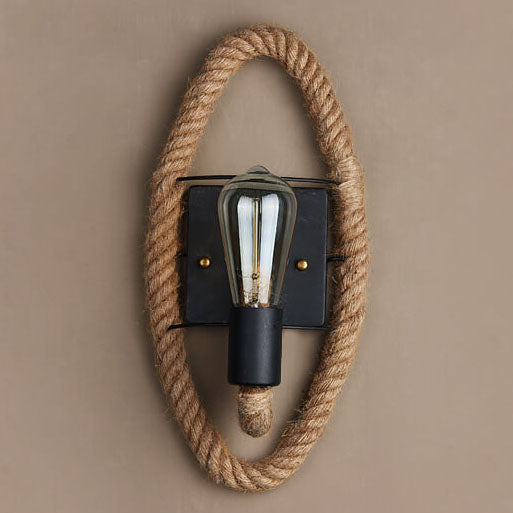 Skanto Wall Lamp | Vintage Style | Hemp Rope Lamp Design | Unique Decoration | Eco-friendly Wall Lamp