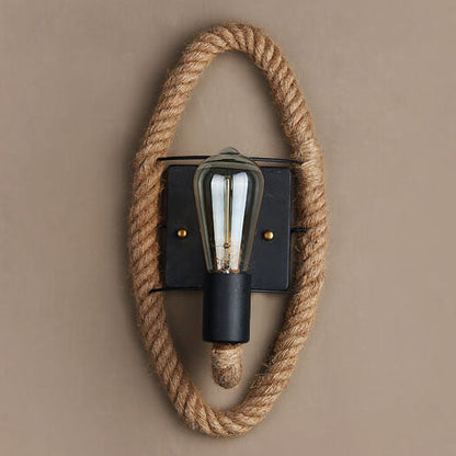 Skanto Wall Lamp | Vintage Style | Hemp Rope Lamp Design | Unique Decoration | Eco-friendly Wall Lamp