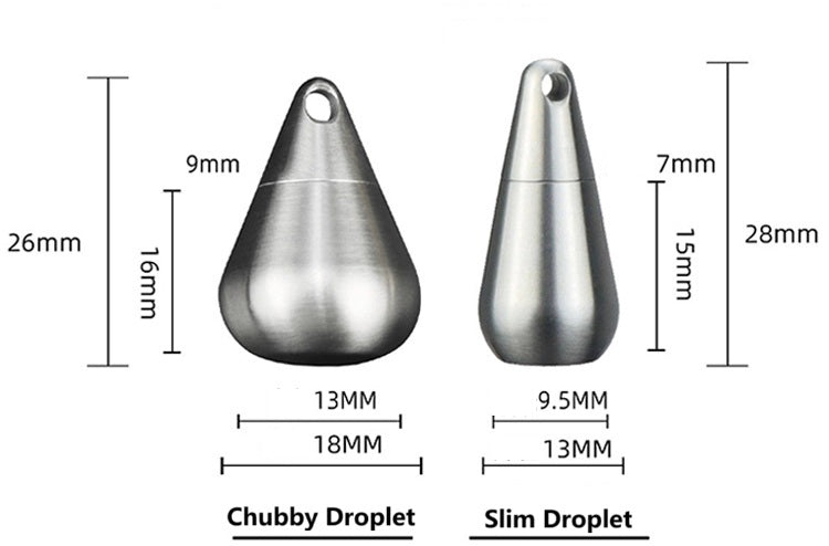 BowLift | Titanium Droplet Mini Pill Box - Waterproof Travel Case