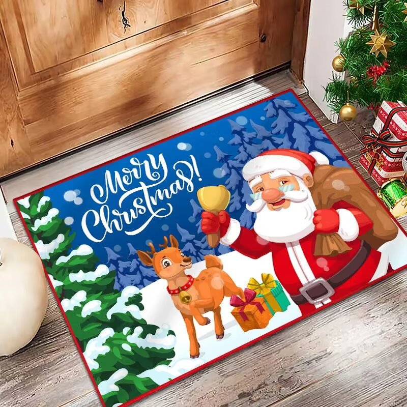 Festive Holiday Door Mat