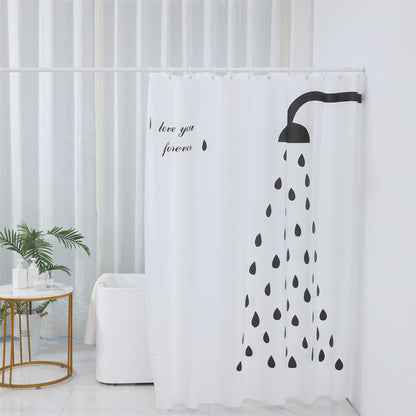 Inspirational Water Drop Shower Curtain