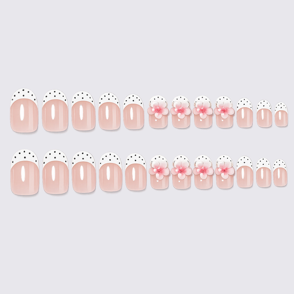 Detailed Floral Design Press-On Nails Acalora