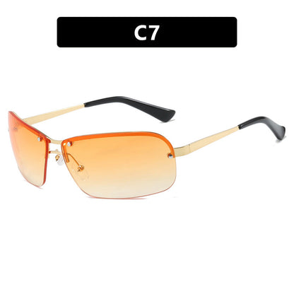 Women's sunglasses with large, elegant lenses and a modern metal frame Brehn