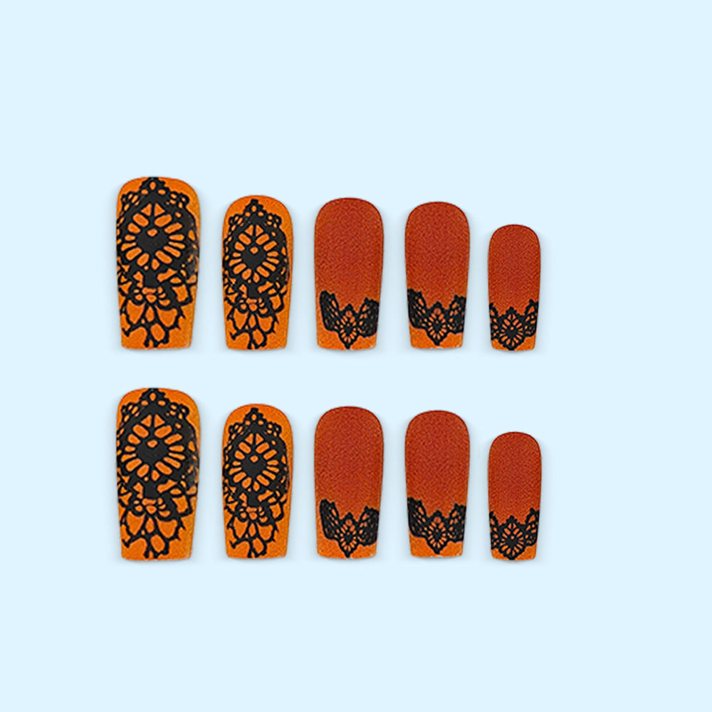 Artificial nails with floral tips pattern Acalora