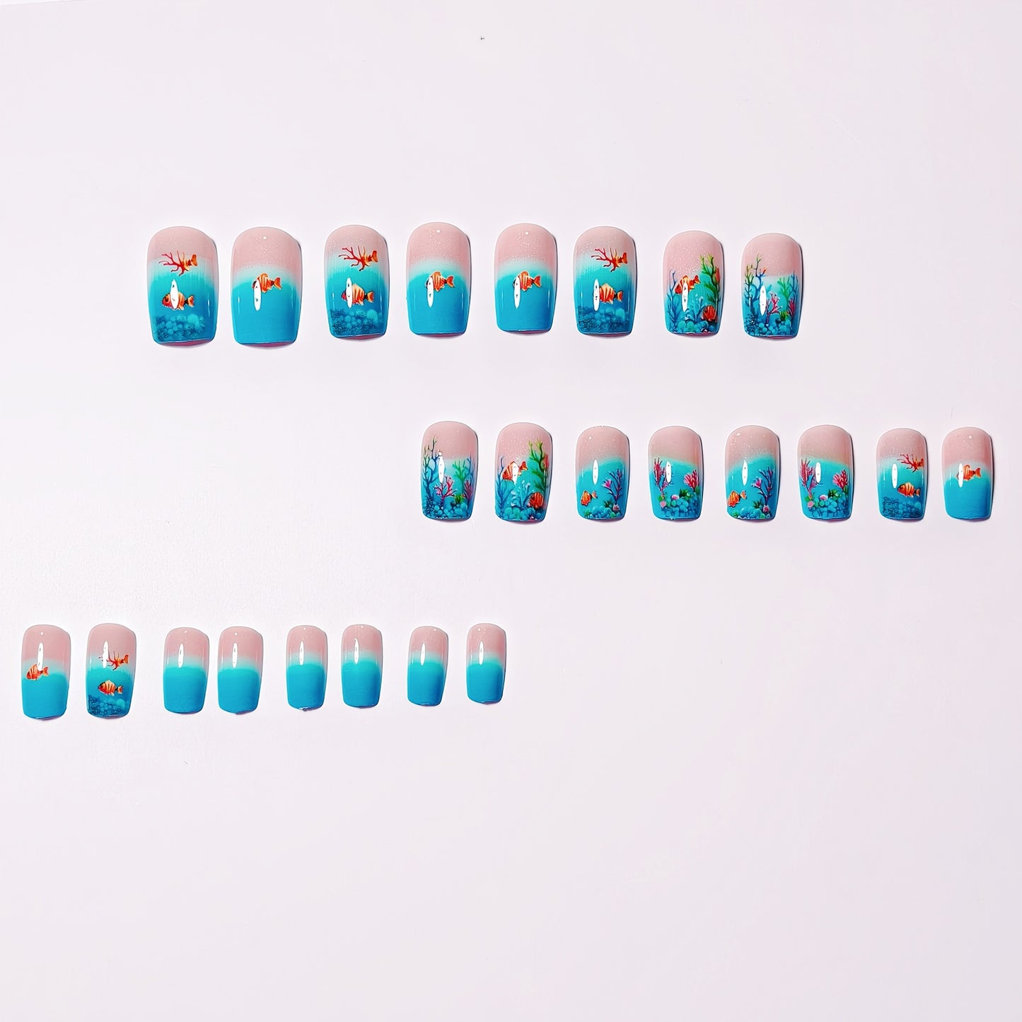 Ocean-Themed Artistic Nail Art Acalora