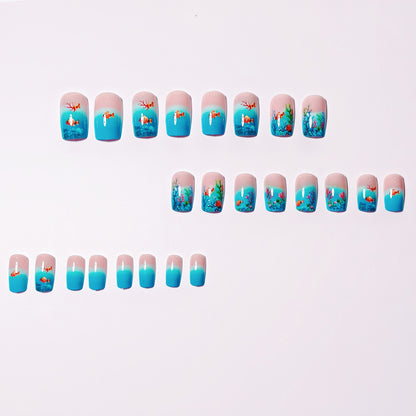Ocean-Themed Artistic Nail Art Acalora