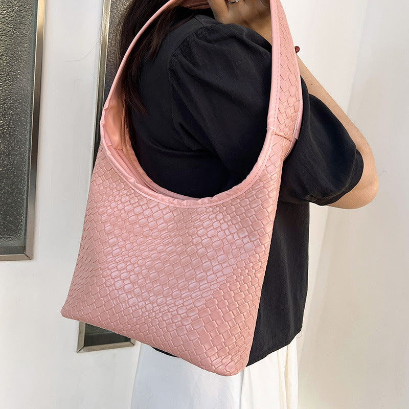 Textured Woven Hobo Bag Acalora