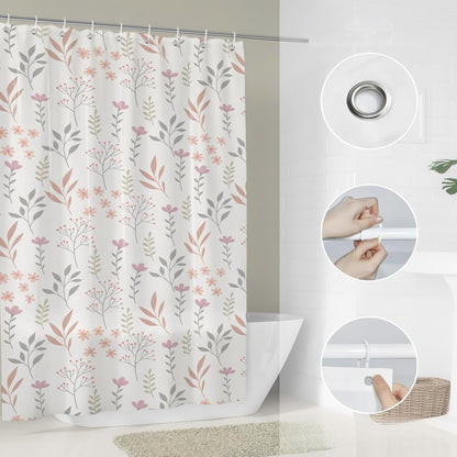 Floral Print Shower Curtain