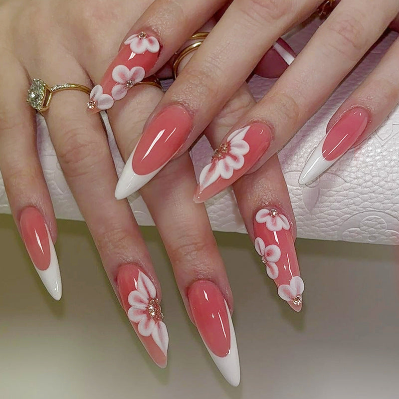 Floral Design Press-On Nail Set Acalora 1788495570
