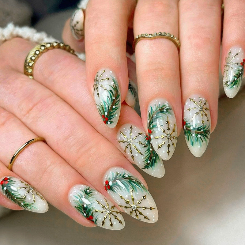 Seasonal Holiday-Themed Press-On Nail Set Acalora